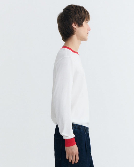 紅色袖口長袖 T恤 Emilio R